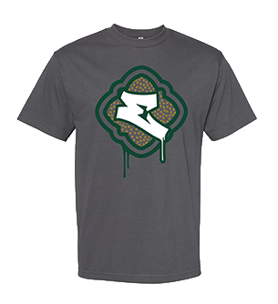 Eckhart Beer Co. graffiti logo t-shirt in gray