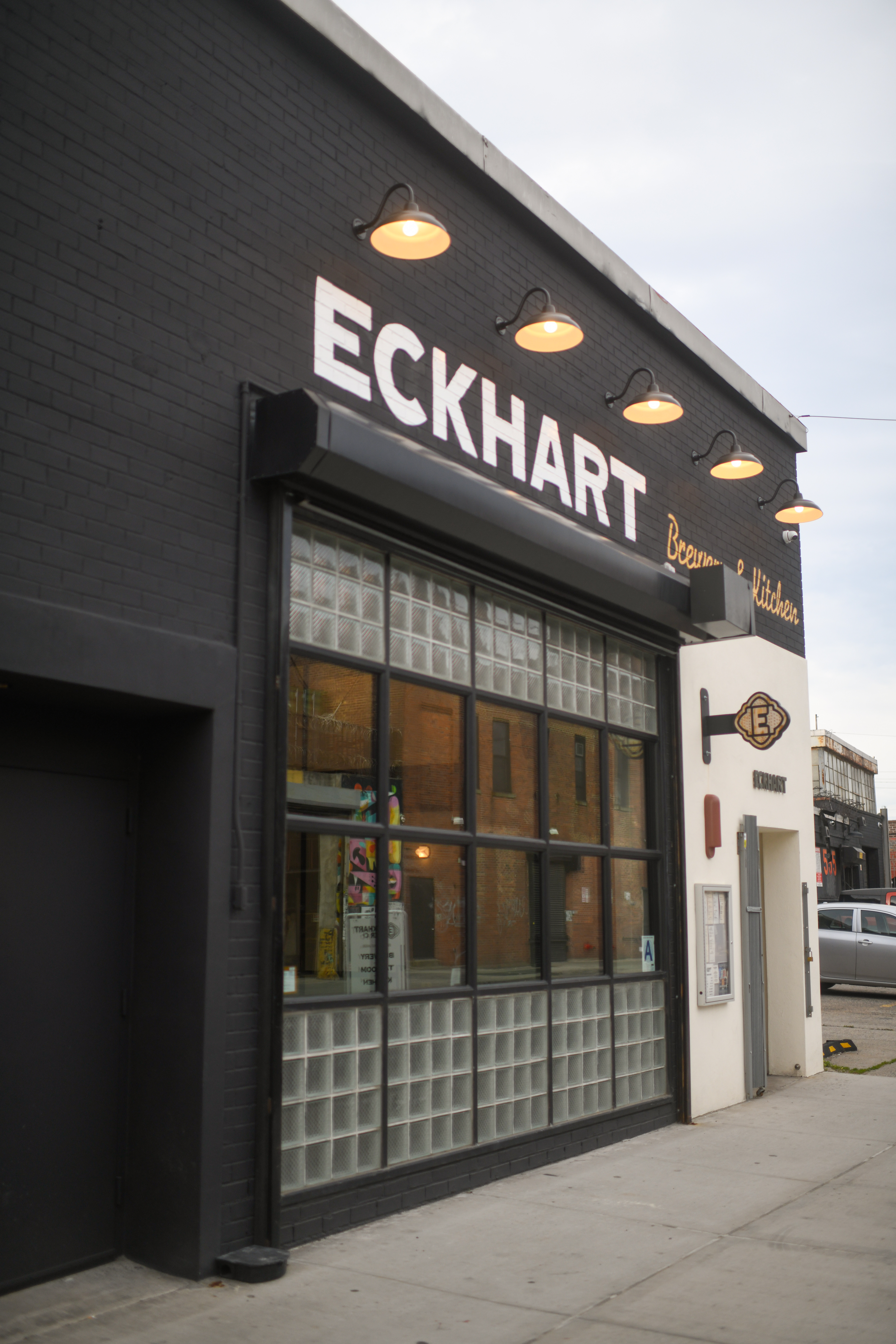 Eckhart Beer Co. exterior storefront in Bushwick, Brooklyn